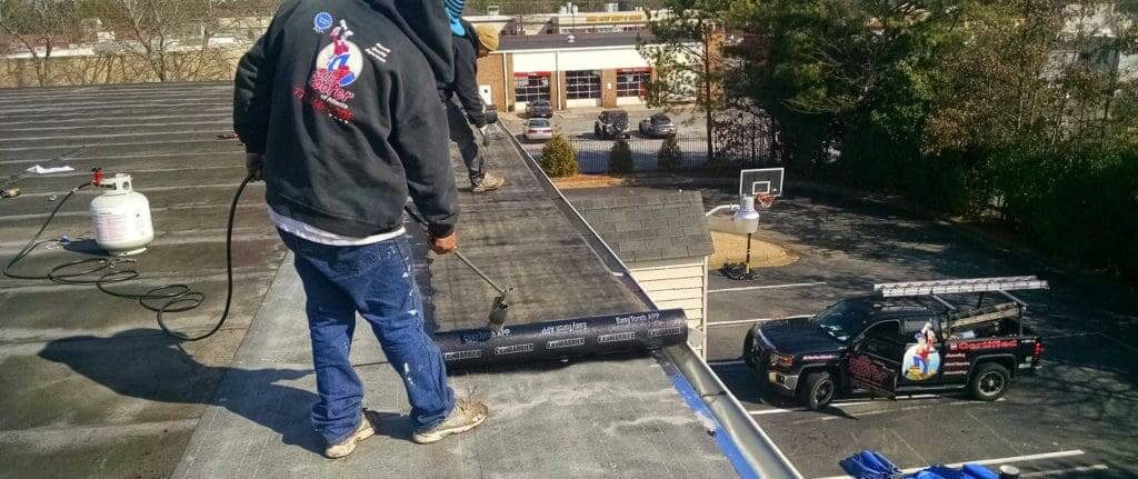 Commercial flat roof project