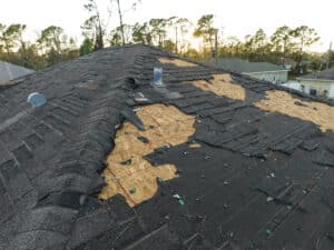 wind damage roof